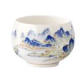 thumbnail image 3 of Hand Painted Traditional Chinese Ceramic Teacup Set with Landscape Design Gift, 3 of 9
