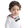 thumbnail image 2 of Bingfone 3d Lighthouse In The Surf Soft Bibs For Baby Boy Girl 360 Rotate Petal Absorbent Bibs Washable For Drooling Teething, 2 of 9