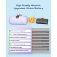 thumbnail image 3 of Kuulaa 5000mAh Portable Mini Power Bank with Built-in USB-C Cable & LED Display, PD20W Fast Charging Battery Pack Charger for iPhone 15/16, Samsung S22/S23/24 & Android, 3 of 9