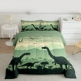 thumbnail image 2 of Feelyou Kawaii Dinosaur Family Queen Comforter Set for Kid, Cute Jungle Dino Bedding Sets, Funny Animal Theme Reversible Bedding Comforter Set, Breathable Home Decor, 3pcs, 2 of 8