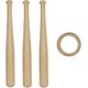 thumbnail image 3 of Baseball Stand Baseball Stand Holder Wooden Base Ball Stand Display Holder150mm, 3 of 5