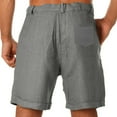thumbnail image 6 of Lisingtool Mens Shorts Men's Summer Casual Short Pant And Fashionable Solid Pockets Short Cotton And Loose Soft Short Haggar Mens Pants Expandable Waist Grey, 6 of 6