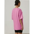 thumbnail image 2 of Womens Oversized T Shirts Summer Half Sleeve Crew Neck Tunic Tops, 2 of 4