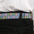 thumbnail image 4 of Buckle-Down Belt, Seatbelt Buckle Belt, Madras Plaid Pink, Youth 22 to 32 Inches, 4 of 9