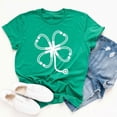 thumbnail image 3 of Pompotops Chandail Décontracté pour Femme à Imprimé de la Saint-Patrick, Manches Courtes, Col Rond, T-shirt, Hauts, 3 of 3