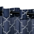 thumbnail image 2 of Embroidered Sheer Two Panel Curtains, 52" x 63", Navy Blue by Blue Nile Mills, 2 of 5