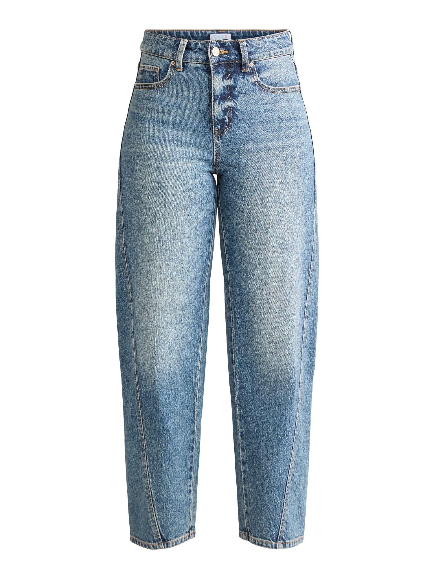 Time and Tru Women's High Rise Barrel Jean, 26.5" Inseam, sizes 2-20