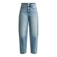thumbnail image 5 of Time and Tru Women's High Rise Barrel Jean, 26.5" Inseam, sizes 2-20, 5 of 5