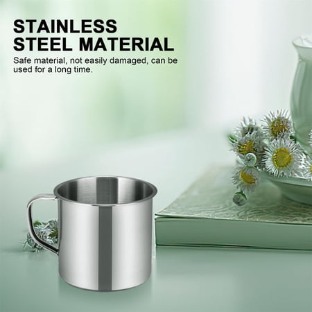 Stainless Steel Water Cup Drink Mug Handle for Camping Travel and Home Use and Easy to Grip