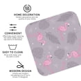thumbnail image 3 of Picia Pink Flamingo Printed Leather Coasters for Drinks, 4" Drink Coasters Set of 4 for Tabletop Protection, Handmade Luxurious Home Décor and Housewarming Gift -Square, 3 of 6