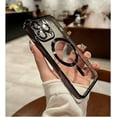 thumbnail image 6 of Magnetic Case for iPhone 13 Pro Case [Compatible with MagSafe] Camera Lens Protector Plating Luxury Cover for Women Men Clear Soft TPU Shockproof Protective Phone Case - Black, 6 of 12