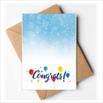 thumbnail image 1 of Snow Snowflake Weather Blue Sky Wedding Cards Congratulations Greeting Envelopes, 1 of 3