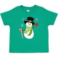 thumbnail image 3 of Inktastic Christmas Snowman in Top Hat with Candy Cane Boys or Girls Baby T-Shirt, 3 of 5