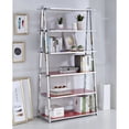 thumbnail image 4 of Coleen Bookshelf, Red High Gloss & Chrome (1Set/2Ctn), 4 of 9