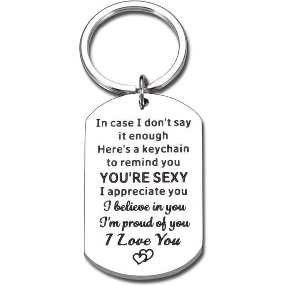 Anniversary Keychain Gifts for Men for Boyfriend, Christmas Stocking Stuffer for Husband, Valentines Birthday Gifts for Him Her, Romantic Gifts for Husband Wife, Couples Gifts for Boyfriend