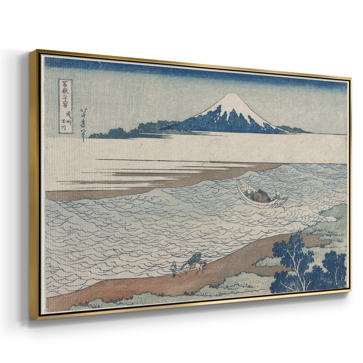 Vintage Landscape-CXXX By Wexford Home Framed in Gold Wood Gallery Wrapped Canvas 17 in. x 25 in.