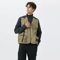 thumbnail image 4 of Youthup Men's Multi-Pocket Fleece Vest with Gear Loops - Zip Front V-Neck Sleeveless Jacket for All-Season Outdoor Activities, 4 of 10