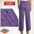 thumbnail image 5 of Dickies Womens Duck Canvas Pants - High Waisted Wide Leg Cotton Brushed Casual Work Pants for Women, 5 of 7