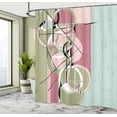 thumbnail image 4 of Ambesonne Modern Art Shower Curtain, Retro Surreal Abstract, 69"Wx75"L, Pale Khaki, 4 of 4