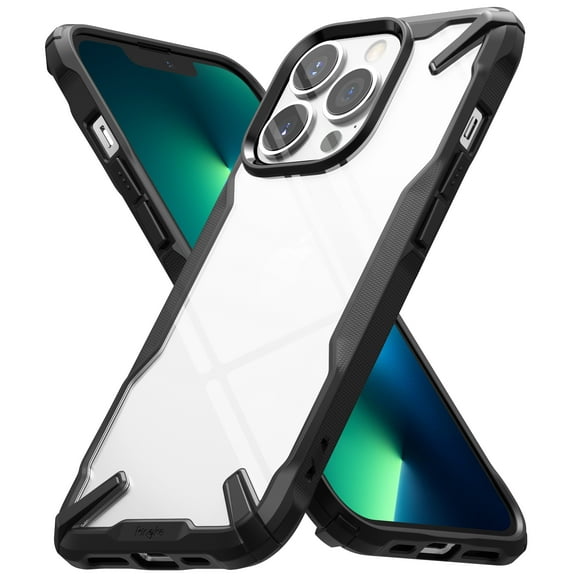 Ringke Fusion-X Case Compatible with iPhone 13 Pro Max, Shockproof Advanced Bumper Case - Black
