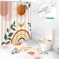 thumbnail image 1 of Dznils Abstract Boho Fabric Shower Curtain and Rug Set, 16pc Modern Bathroom Sets, Orange, 72" x 72", 1 of 8