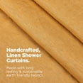 thumbnail image 3 of Natural Linen 70X74" BATH Shower Curtain - Luxurious Leakproof curtain for Tub, Bath and Stall Showers, Made in the USA - Citron, 3 of 10