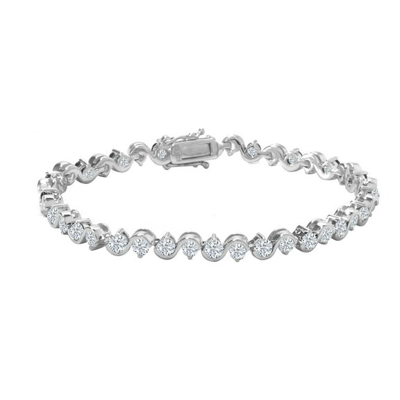 V3 Jewelry® 925 Sterling Silver with Moissanite Tennis Bracelet for Women