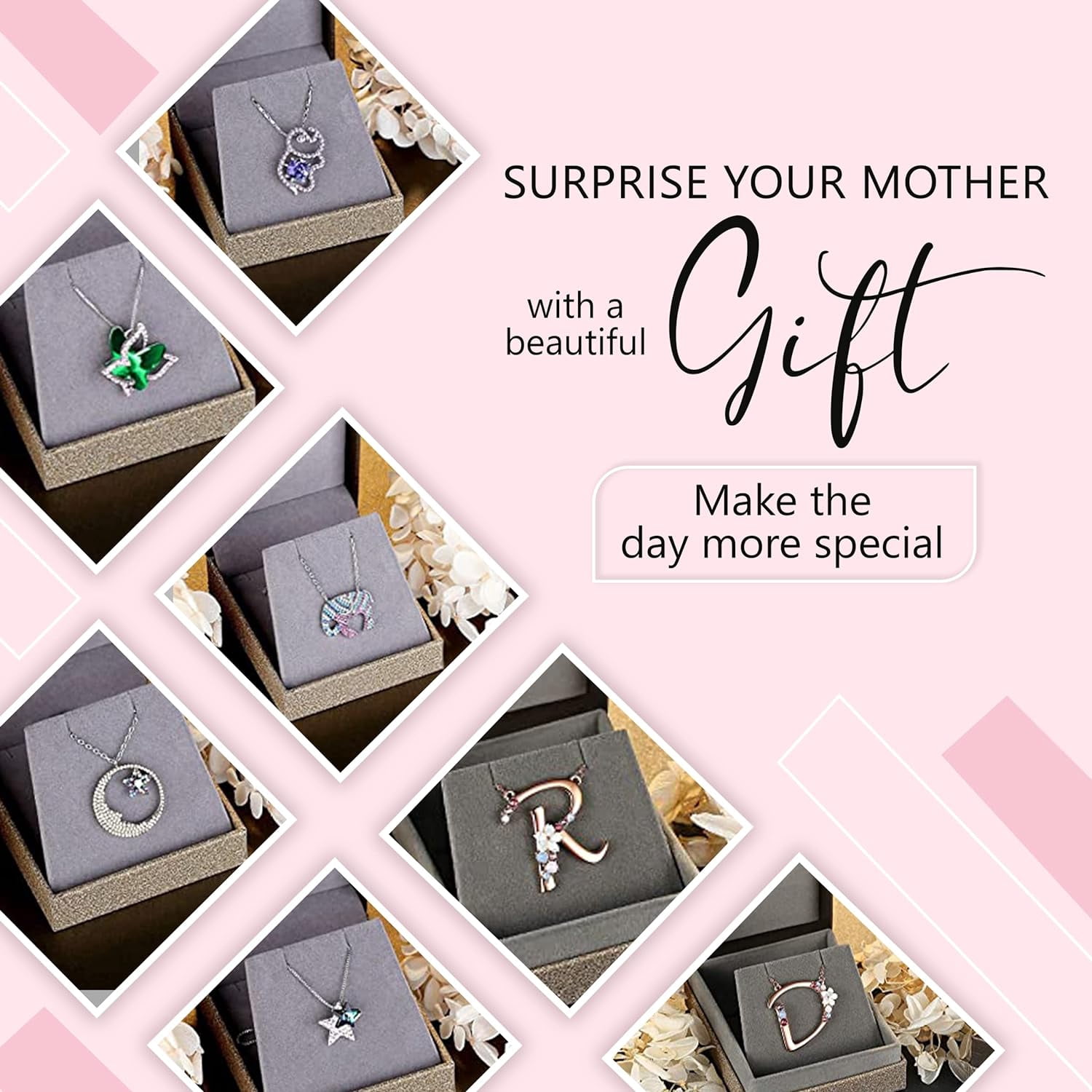 Leander Gift Butterfly Birthstone Crystal Necklace, Silver Tone with 18u201d+2u201d Chain, Necklace for Motheru2019s Day Anniversary Birthday Gifts for Women and Daughter