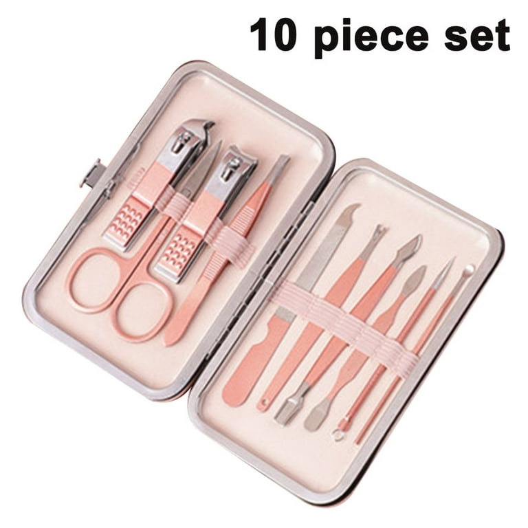 Nail Clippers Pedicure Kit Manicure Kit Nail Clipper Grooming Kit Manicure  Set Professional Stainless Steel Nail Kit - 16 Piece Set - Lavender Purple  