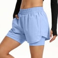 thumbnail image 6 of Uobin Women's 2 in 1 Running Shorts Quick Dry Athletic Gym Workout Shorts with Liner Phone Pockets, 6 of 7