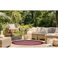 thumbnail image 5 of Simply Daisy 5' round Sporty Red Greek New Key Indoor/outdoor Rug, 5 of 5