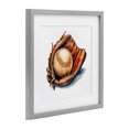 thumbnail image 2 of Stupell Industries Eclectic Glove & Ball in Leather Gray Framed Print Under Glass, 16 x 16, by Creative Studio, 2 of 8