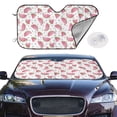 thumbnail image 3 of Lsque Watermelon Car Windshield Sun Shade | Accordion Folding Style Auto Shade for Car Truck SUV Van | Blocks UV Rays Sun Visor Protector | Medium, 3 of 7