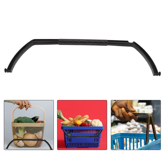 WEUVEB Black Grocery Cart with Thickened Rod, Four-Wheel Stability, Foldable Design for and Transport