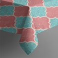 thumbnail image 3 of Red Teal Checkerboard Checkered Pattern Rectangle Tablecloth 60"x84",Waterproof Polyester Rectangle Table Cloth, Wipeable Spillproof Polyester Tablecloth for Dining, Camping, Indoor and Outdoor, 3 of 5