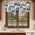 thumbnail image 6 of Paris Tower Curtain Valances for Windows, Kitchen Valance Window Treatments Panel 2 Pack, Vintage Architectural Hand-Painted Aesthetic Rod Pocket Short Curtains for Bathroom Bedroom 54 x 18 Inch, 6 of 8