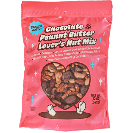 Pack of 2 - Tjs Chocolate & Peanut Butter Lover's Nut Mix 12 Oz