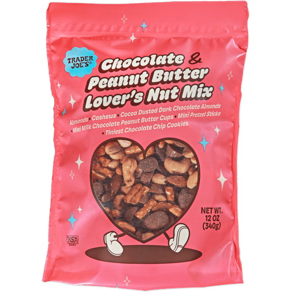 Pack of 2 - Tjs Chocolate & Peanut Butter Lover's Nut Mix 12 Oz