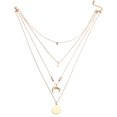 thumbnail image 1 of Mode Femmes Multicouche Chaîne Ronde Lune Pendentif Collier Cadeau de Bijoux, 1 of 5