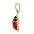 thumbnail image 2 of Finest Gold 14K Yellow Gold Polished Red & Black Enamel Ladybug Pendant, 2 of 4