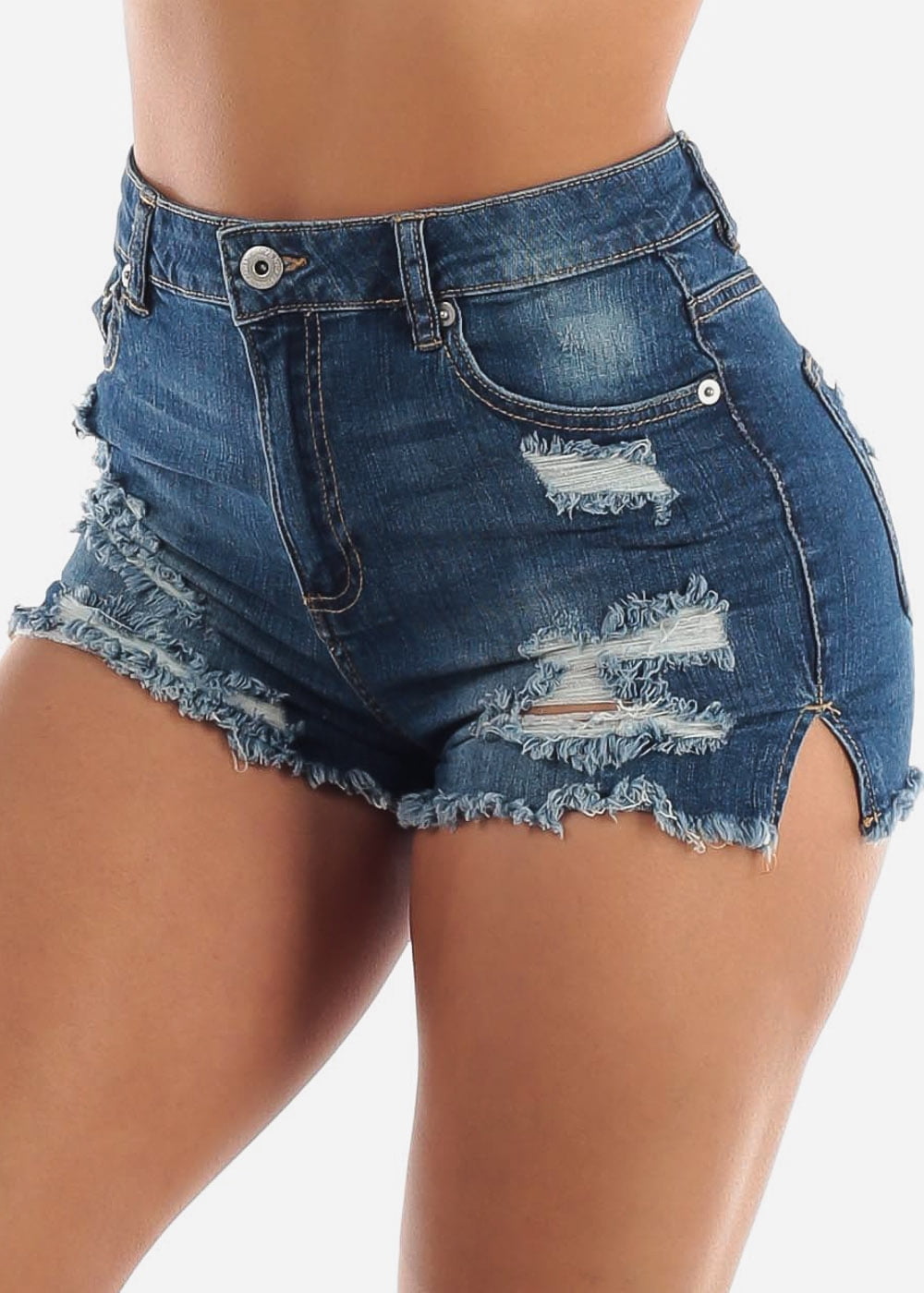 womens distressed jean shorts