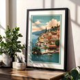 thumbnail image 4 of Vintage Portofino Illustrations: Charming Italian Riviera Art - Portofino Liguria Italy Illustration Black Framed Wall Art Print 12 x 18 inches, 4 of 8