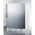 thumbnail image 2 of Built-in undercounter refrigerator-freezer for residential use, cycle defrost w/deluxe interior, stainless steel wrapped door, thin handle, and white cabinet, 2 of 4