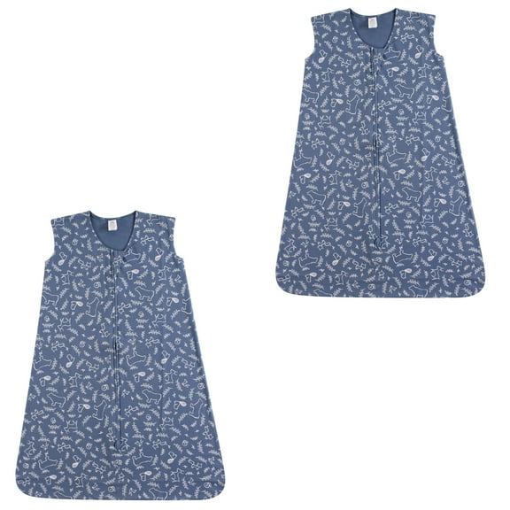 Yoga Sprout Baby Boy and Girl Jersey Cotton Sleeping Bag 2 Pack, Forest, 12-18 Months