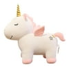 Sunisery Unisex Plush Toys Cartoon Unicorn Shaped Doll Stuffed Throw Pillow