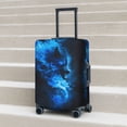 thumbnail image 5 of Travel Luggage Cover Protector - Blue Fire Cool Wolf Anti-Scratch Suitcase Covers Fits 18-32 Inch Luggage, 5 of 5
