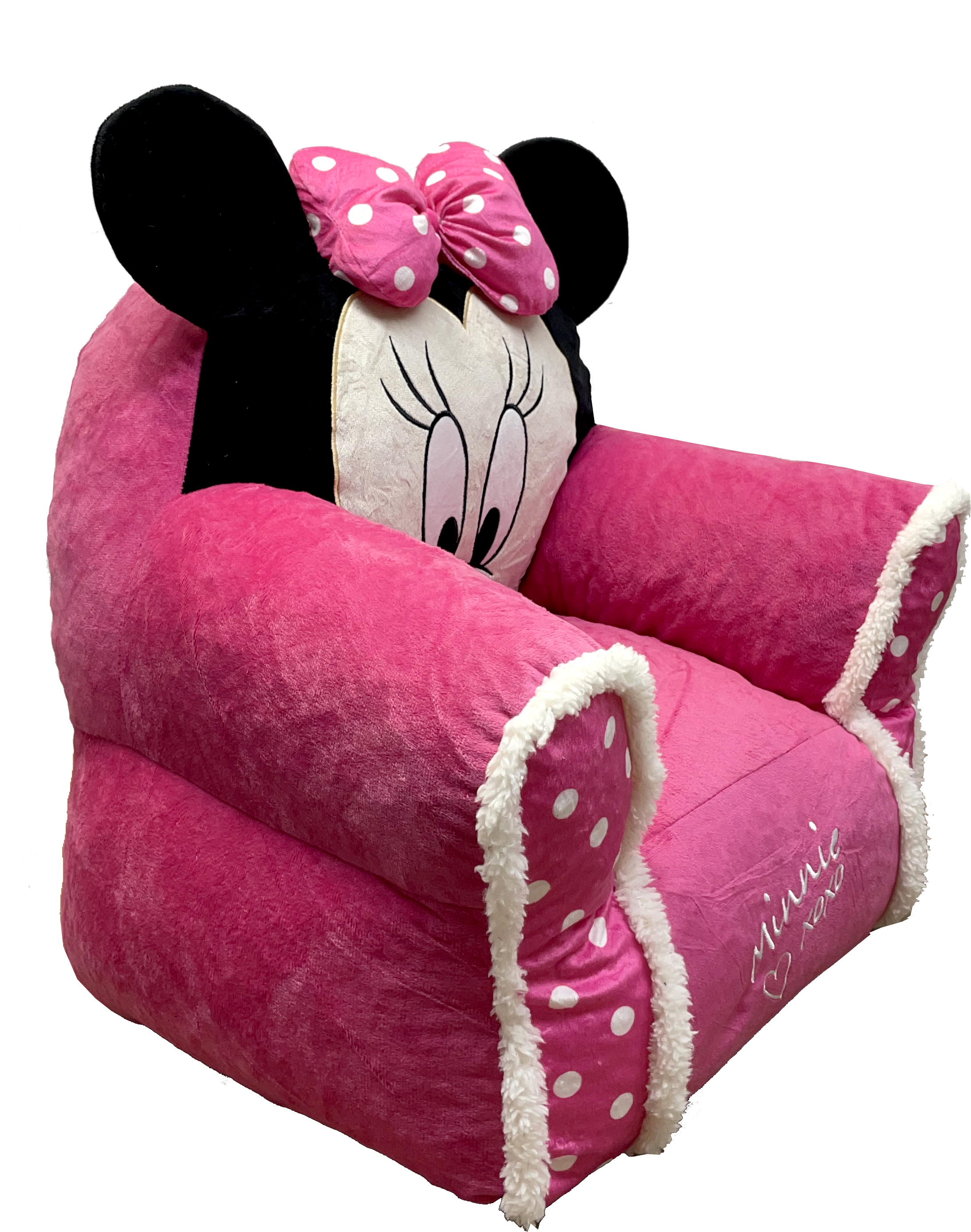Disney Minnie Mouse Kids Figural Bean Bag Chair, Multicolor photo 3