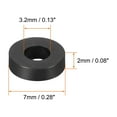 thumbnail image 3 of Uxcell Nylon 3.2mmx7mmx2mm Round Spacer for M3 Screws Black 100 Pack, 3 of 5
