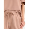 thumbnail image 5 of Joyspun Women's French Terry Short Sleeve Top and Shorts Pajama Set, 2-Piece, Sizes XS-3X, 5 of 6