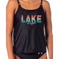 thumbnail image 2 of Tankini Swimsuit 2 Piece Set Women's Lake Life Graphic With Shelf Bra And Adjustable Straps, 2 of 6